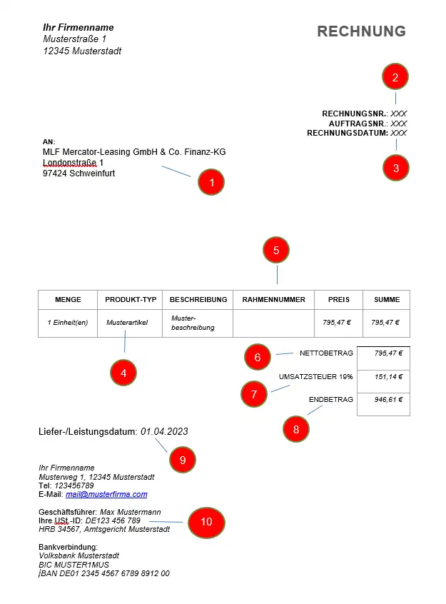 Musterrechnung Schadenfall MLF  | Stand 12.10.2023